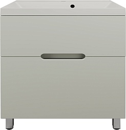 Style Line Тумба с кварцевой раковиной жасмин Матис 70 олива – фотография-1